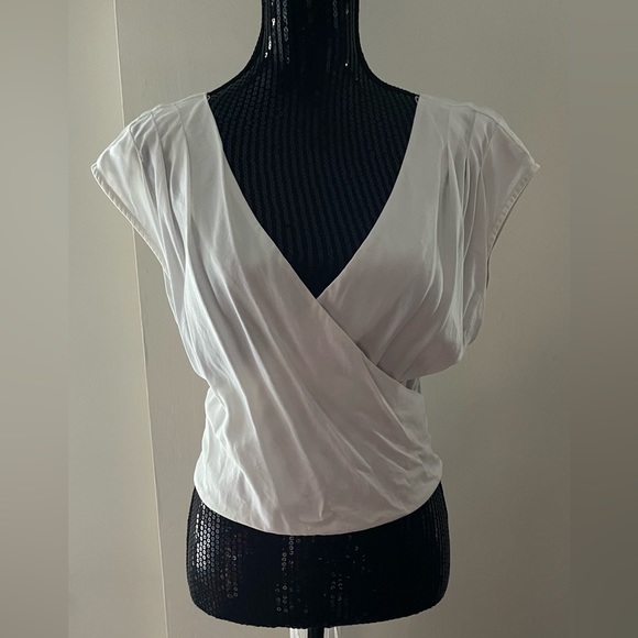 J.O.A Just One Answer White Wrap Blouse Size XXL - Picture 2 of 11